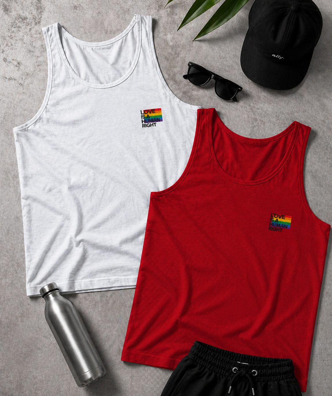 Love Is A Human Right Tank Top - Minimal